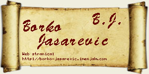 Borko Jašarević vizit kartica